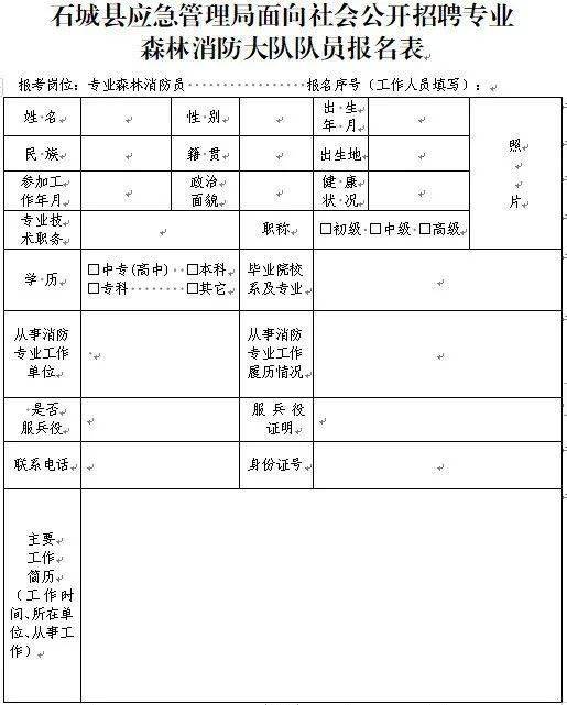 石城县应急管理局最新招聘启事